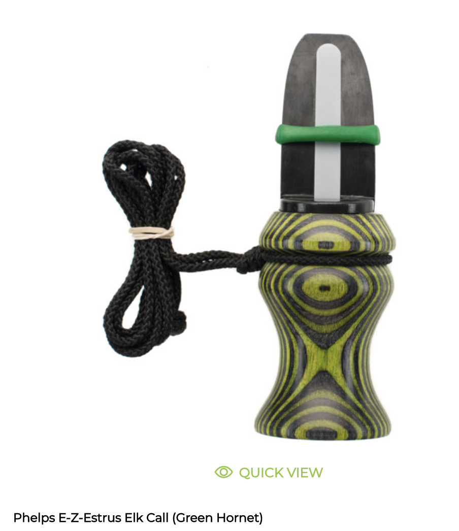 Phelps E-Z- Estrus Elk Call (Green Hornet)